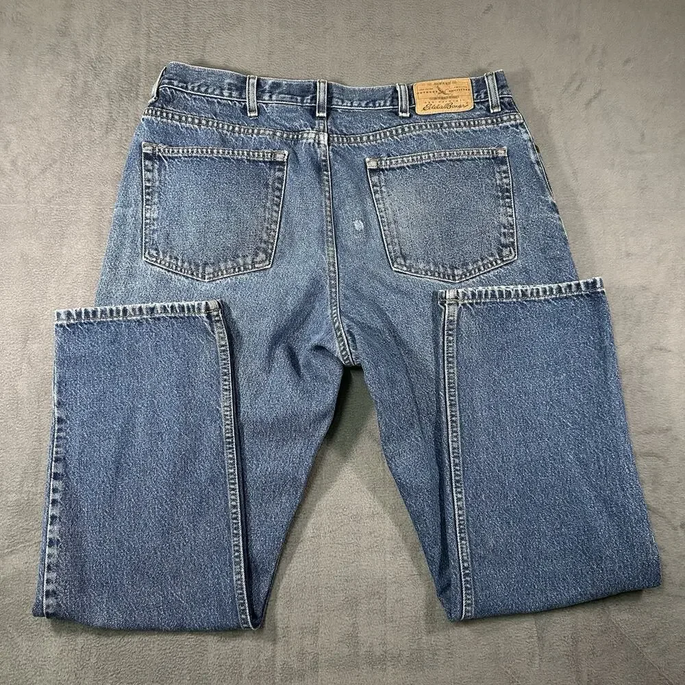 Eddie Bauer Jeans Blue Men 38x32 Classic Fit Straight Y2K Denim Casual